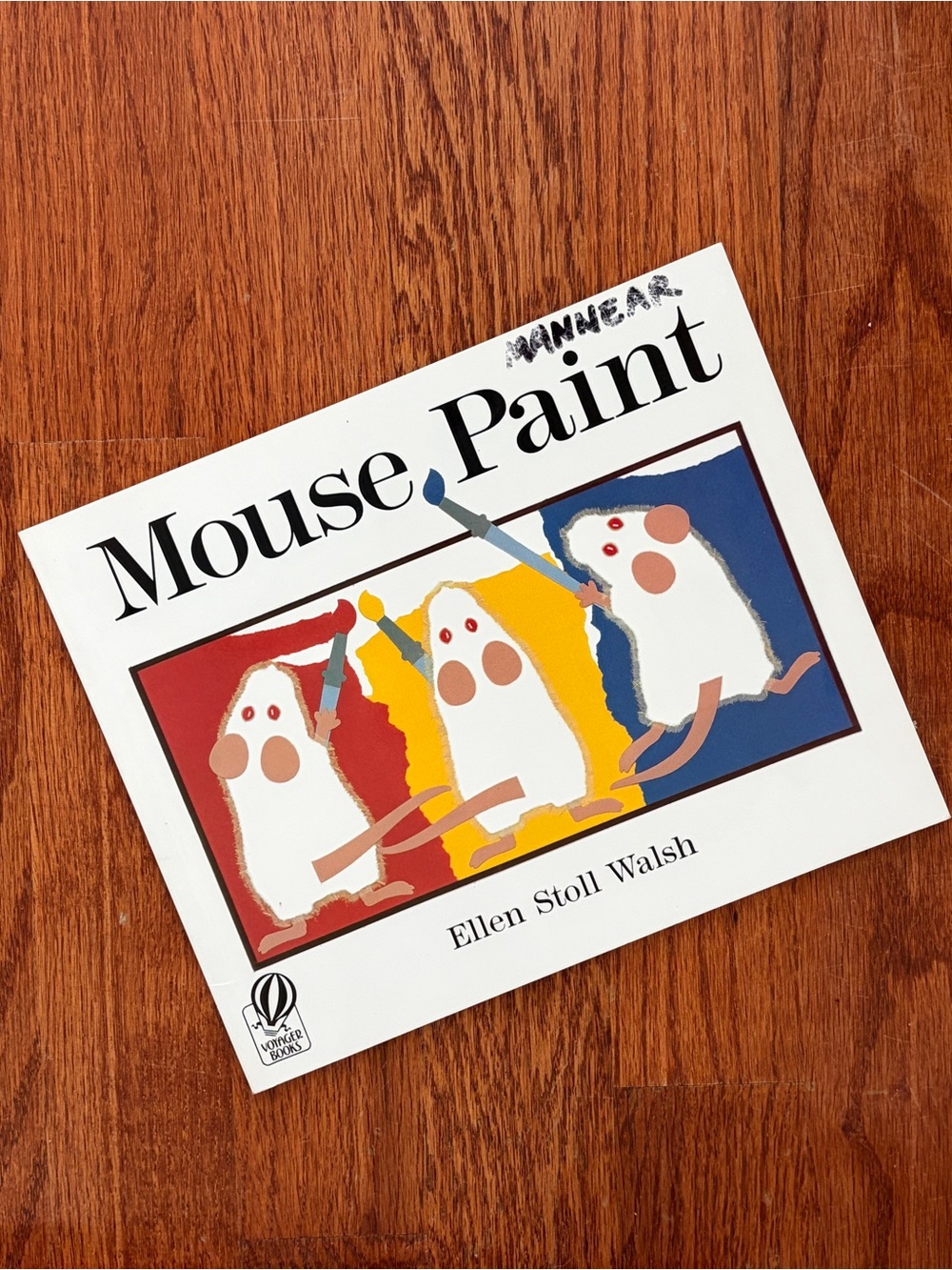 Mouse Paint by Ellen Stoll Walsh - White Cover with Red, Yellow & Blue Artwork